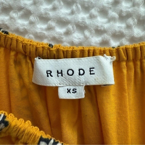 Rhode Frida Dress Womens XS Yellow Resortwear Cottagecore Summer Beach - Picture 8 of 10